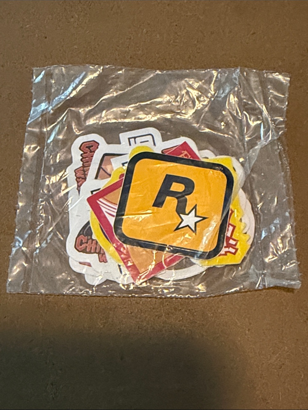 Rockstar Games Logo Sticker Pack - Yellow Black Star UNOPENED assorted  1.5”x2”